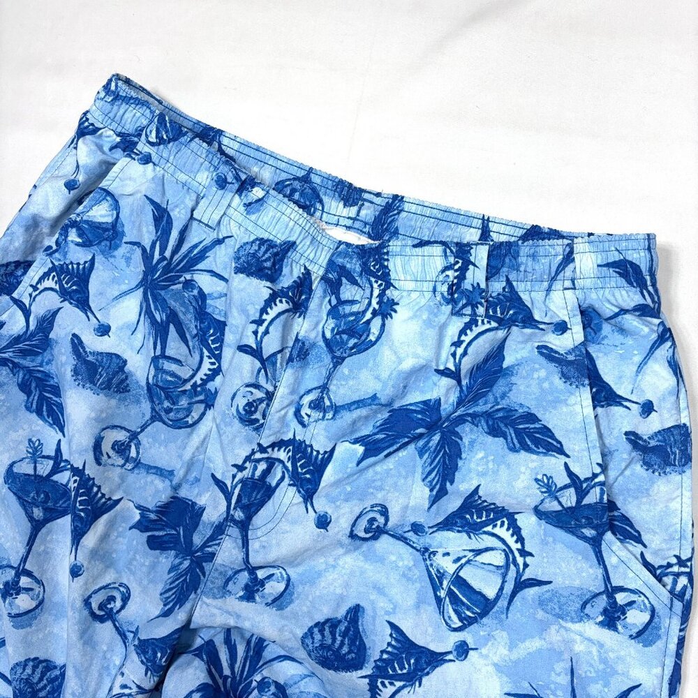 Columbia PFG Blue Fishing Marlin Graphic Mesh Lined Swim Trunks Shorts Mens Med - Picture 3 of 8